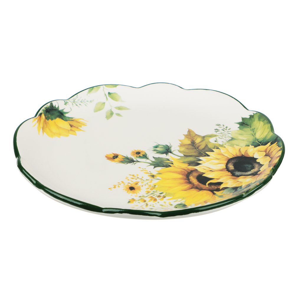 MILLIMI Подсолнухи Блюдо круглое, 20х2см, керамика, арт.№ 824-656