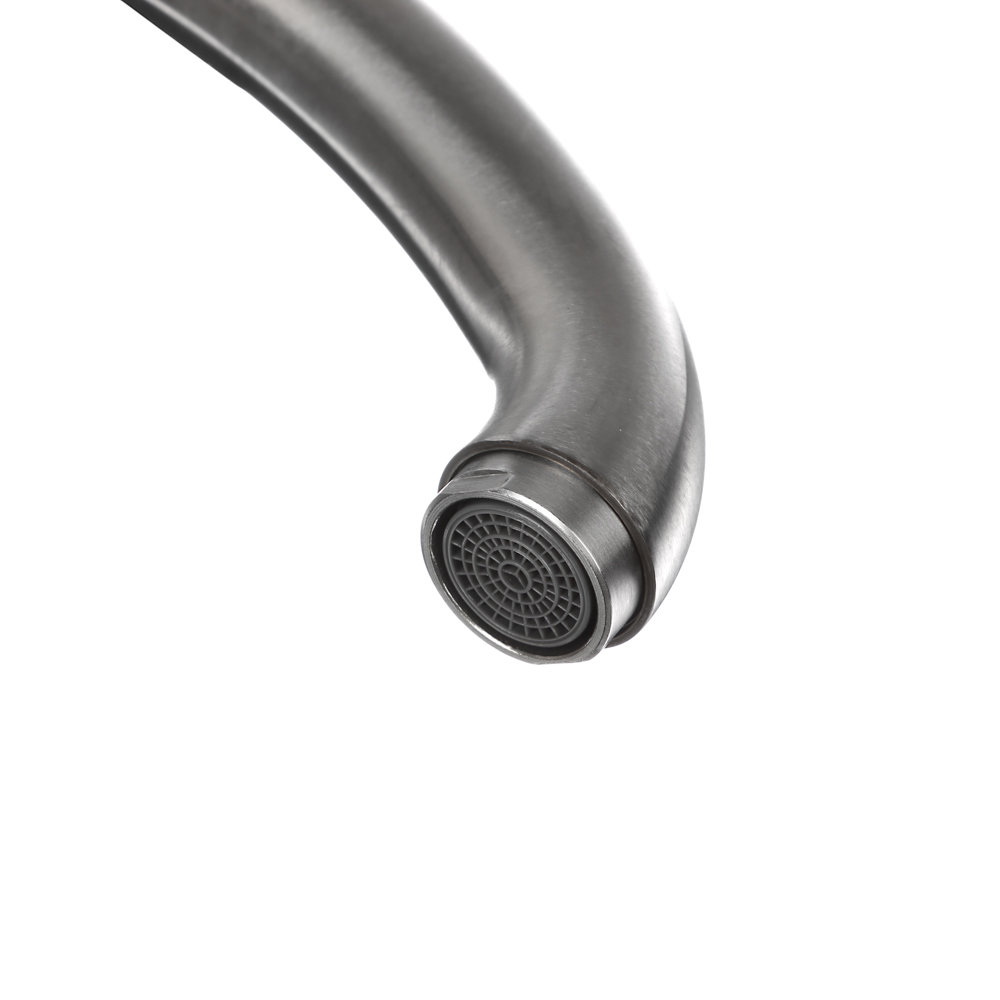 СоюзКран Смеситель для кухни, поворотный излив, керам. картридж 35мм, нерж.сталь, SS01-С233, арт.№ 567-009