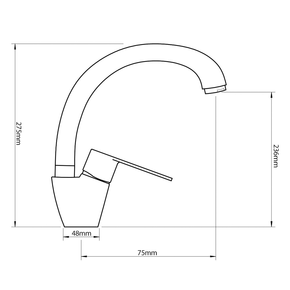 СоюзКран Смеситель для кухни, поворотный излив, керам. картридж 35мм, нерж.сталь, SS01-С233, арт.№ 567-009