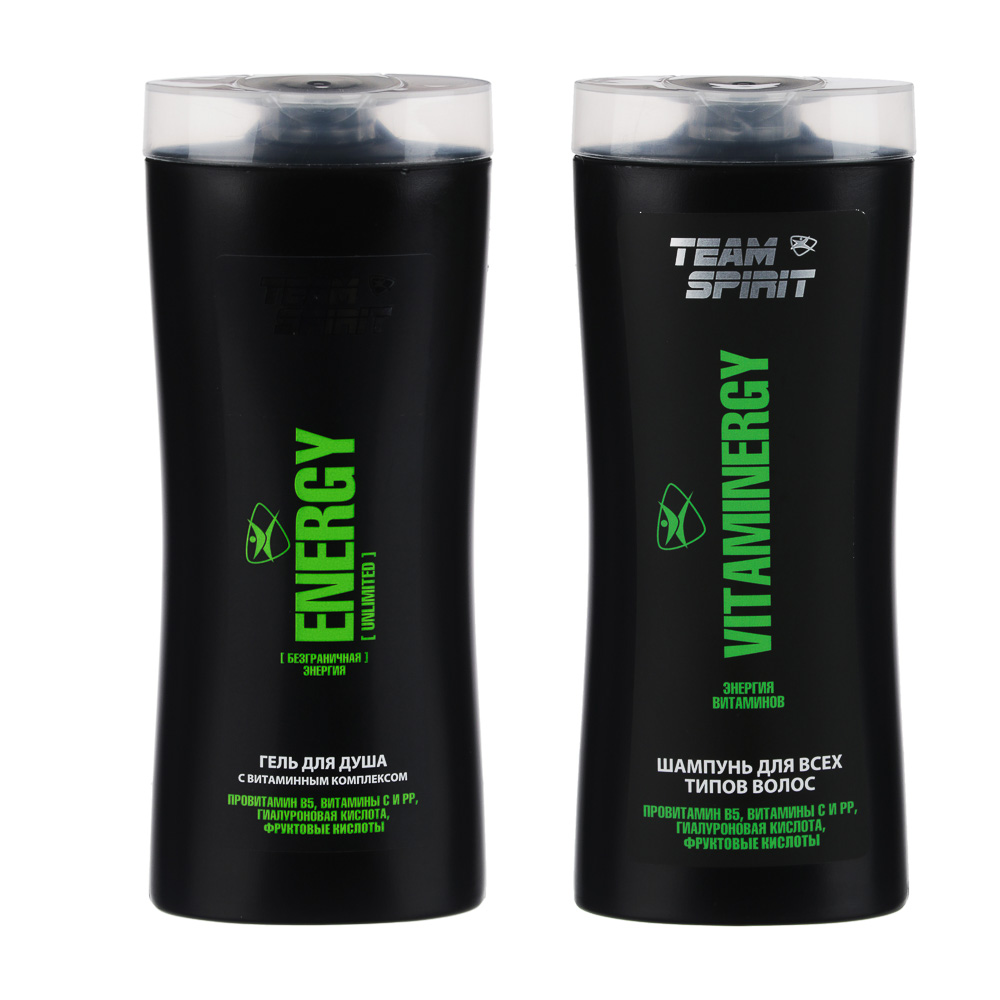 Набор подарочный мужской Team Spirit (шампунь 250мл, гель для душа 250мл), арт.№ 954-022