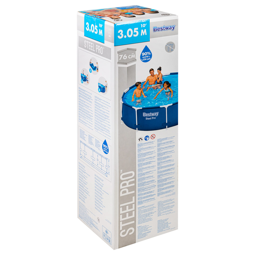 BESTWAY Бассейн каркасный, Fe 49%, PVC 50%, 305x76см, 56677, арт.№ 012-016