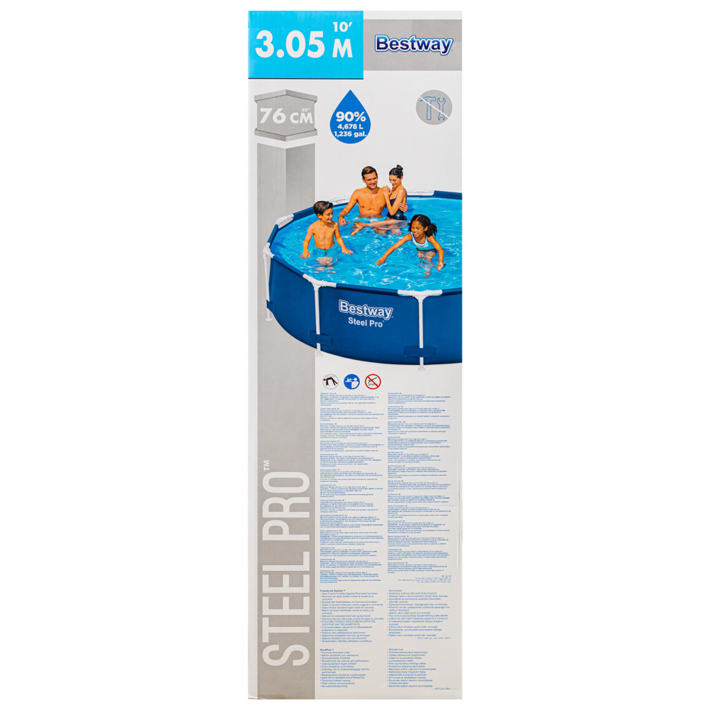 BESTWAY Бассейн каркасный, Fe 49%, PVC 50%, 305x76см, 56677, арт.№ 012-016