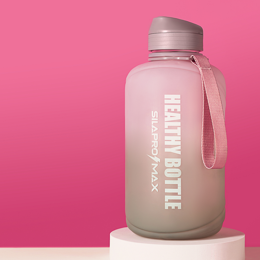 SILAPRO MAX Бутылка спортивная с замком, ULTIMATE GREY-ELDERBERRY, 2л, PETG, арт.№ 088-048