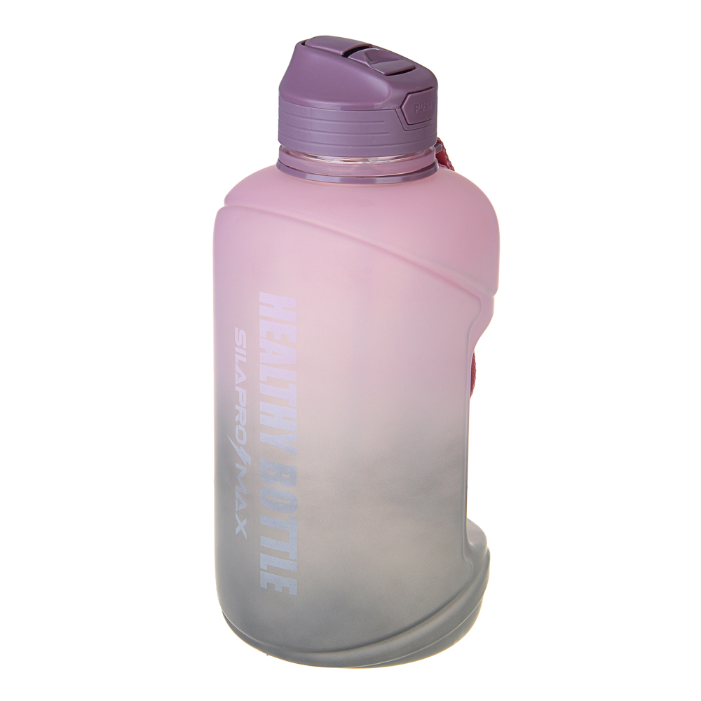 SILAPRO MAX Бутылка спортивная с замком, ULTIMATE GREY-ELDERBERRY, 2л, PETG, арт.№ 088-048