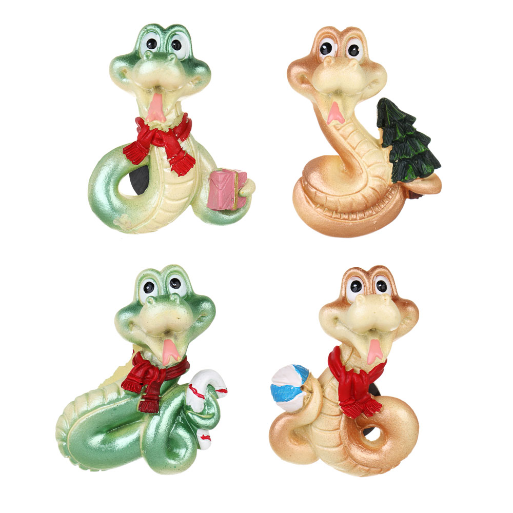 СНОУ БУМ Магнит Символ Года, полистоун, 4,5х1,5х7,5 см, 4 дизайна, арт.№ 705-001