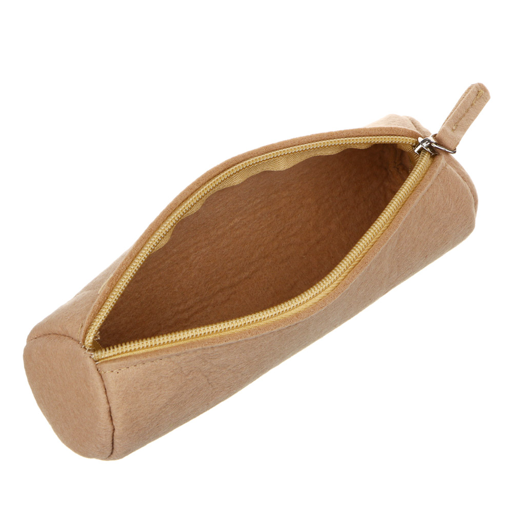 Пенал круглый, 19х6см, 1 отделение на молнии, фетр, 4 цвета, пакет, арт.№ 238-401