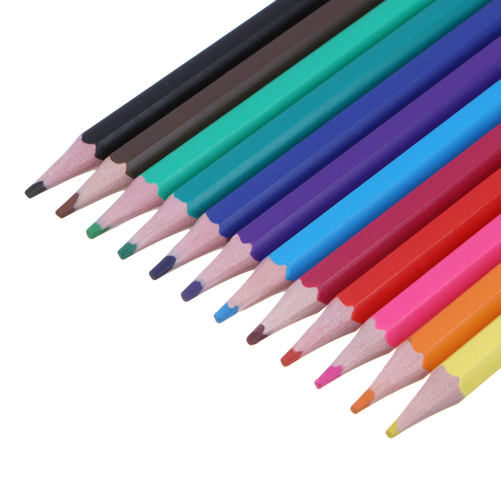 Умка Карандаши 12 цветов шестигранные заточенные, улучшенное письмо, пластик, в картонной коробке, арт.№ 805-026