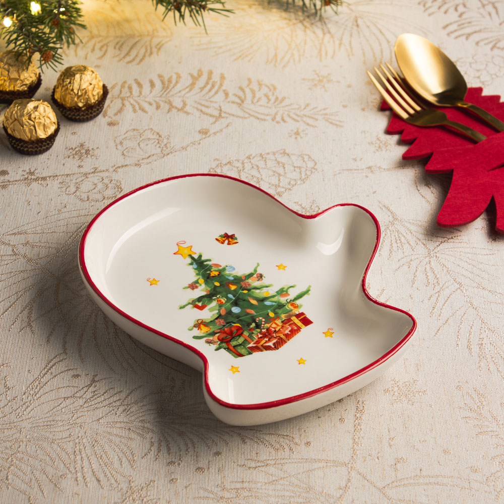 MILLIMI Лесная сказка Блюдо в форме варежки, 20х17,5х3см, керамика, арт.№ 820-879