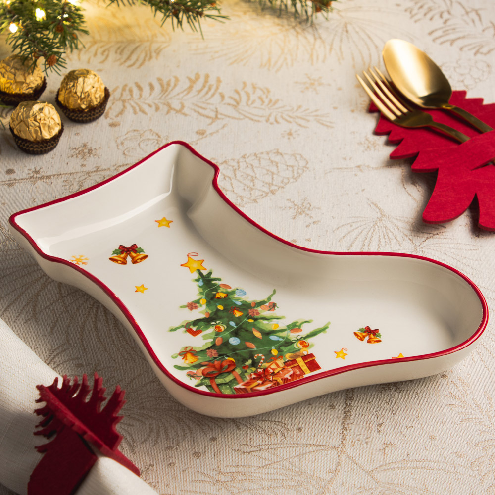 MILLIMI Лесная сказка Блюдо в форме сапожка, 25,5х19,5х3,5см, керамика, арт.№ 820-880