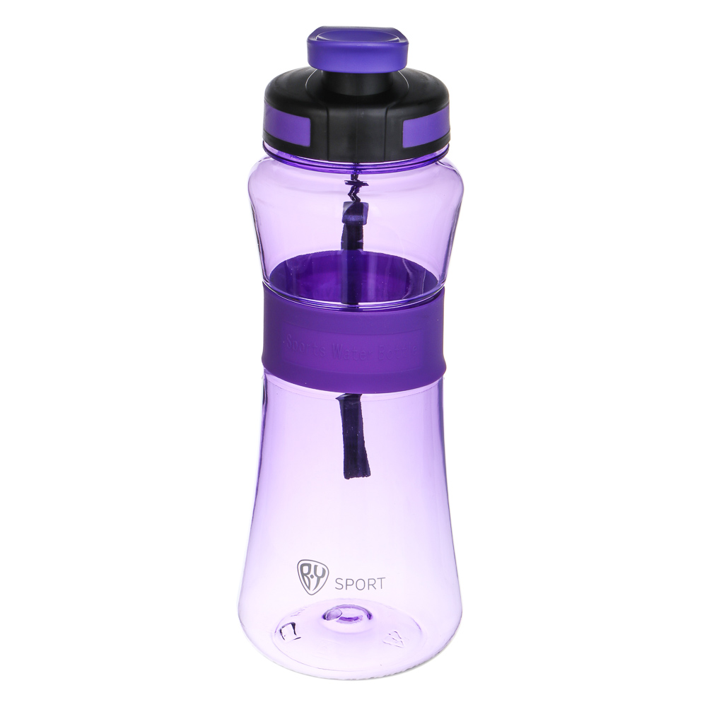 Спортивная бутылка с сеточкой тм BY SPORT, 700мл, 22х8см, силикон, PC, арт.№ 088-134