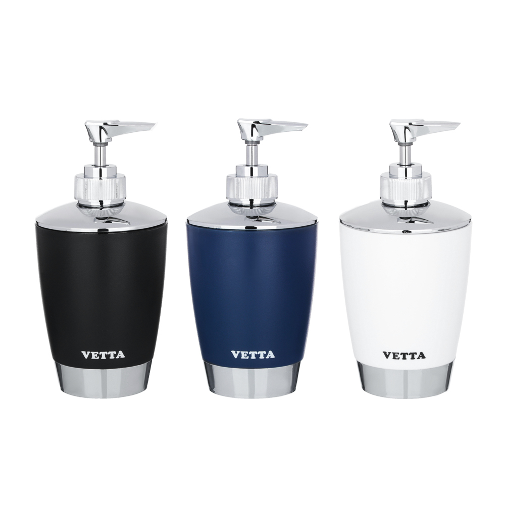 VETTA Дозатор для жидкого мыла "Хром", пластик, 8х8х16см, 3 цвета, арт.№ 463-063
