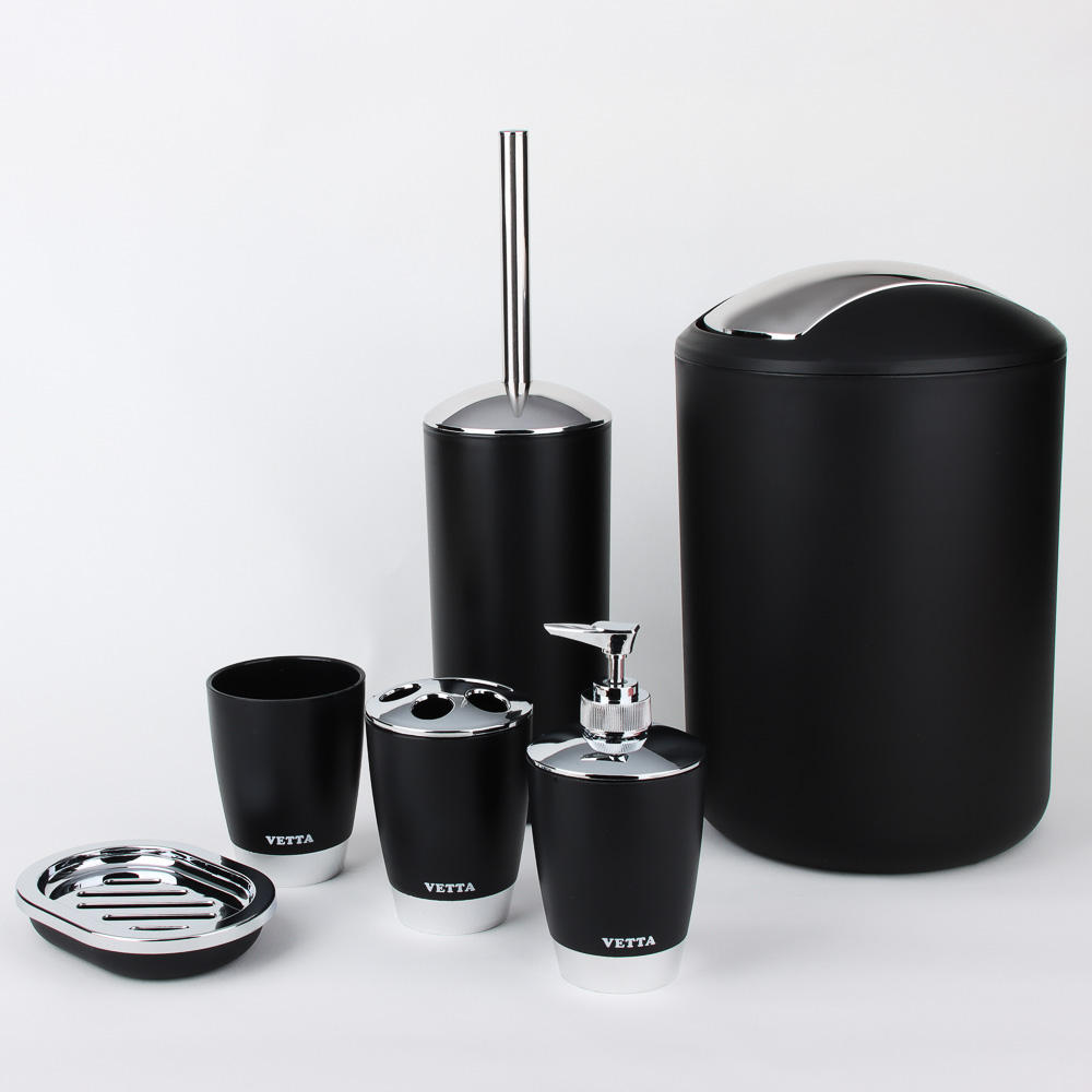 VETTA Дозатор для жидкого мыла "Хром", пластик, 8х8х16см, 3 цвета, арт.№ 463-063