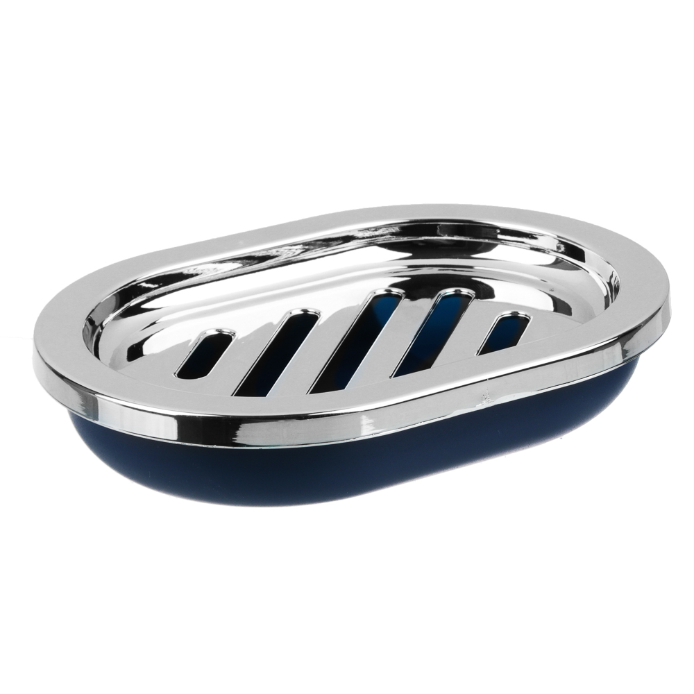 VETTA Мыльница "Хром", пластик, 13,5х10х2,5см, 3 цвета, арт.№ 463-064