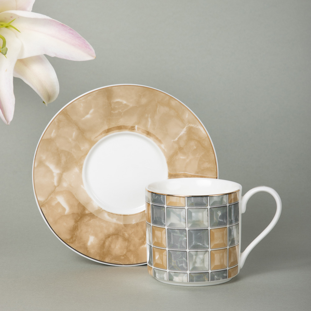 MILLIMI Амбер Набор чайный 2 пр., 220мл, 14,5см, фарфор, арт.№ 802-489