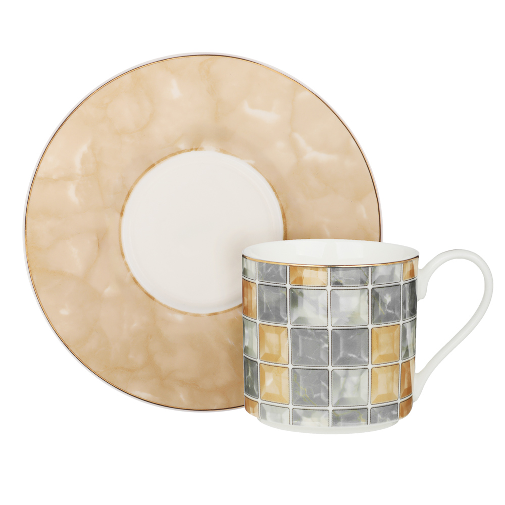 MILLIMI Амбер Набор чайный 2 пр., 220мл, 14,5см, фарфор, арт.№ 802-489