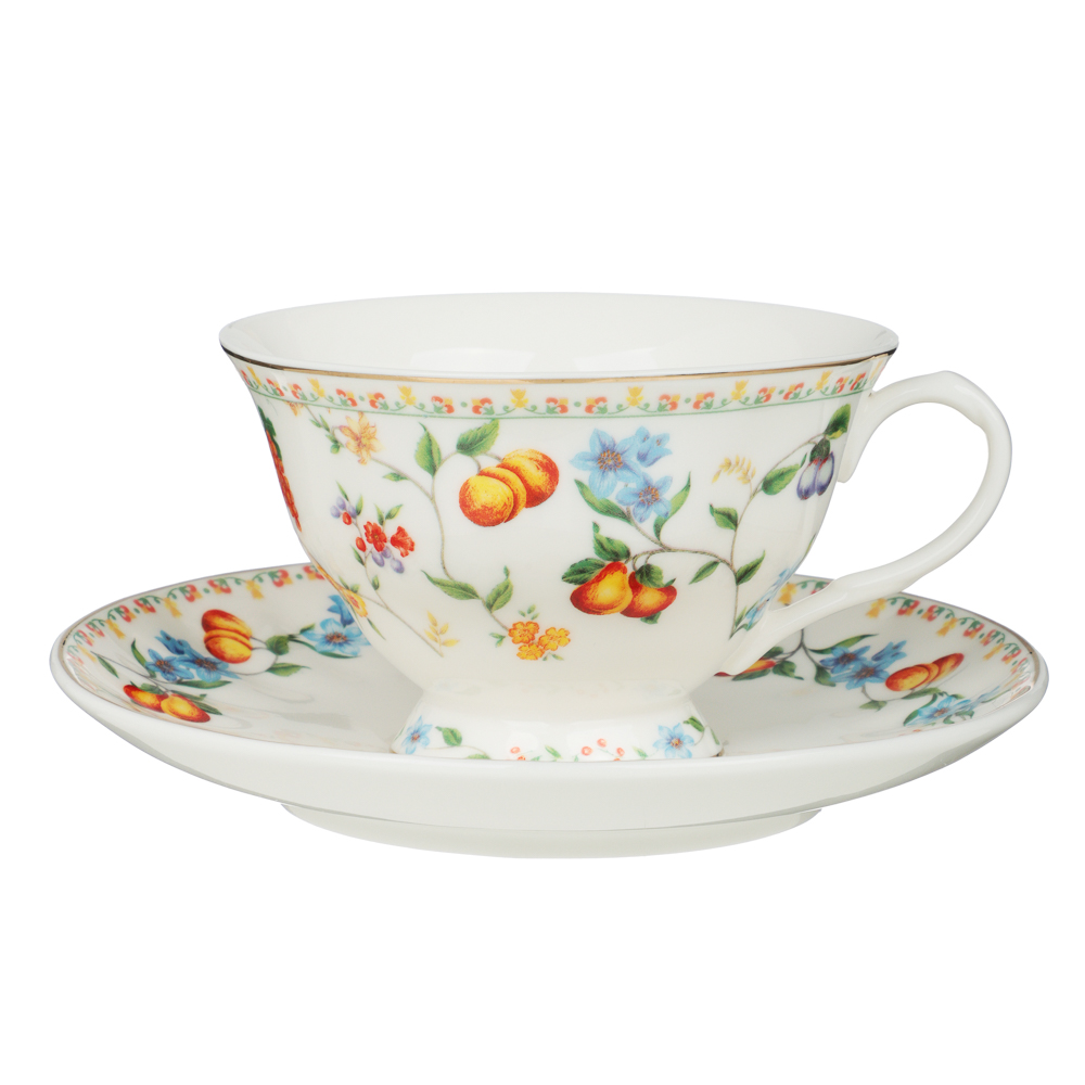 MILLIMI Виола Набор чайный 2 пр., 220мл, 15см, фарфор, арт.№ 802-492