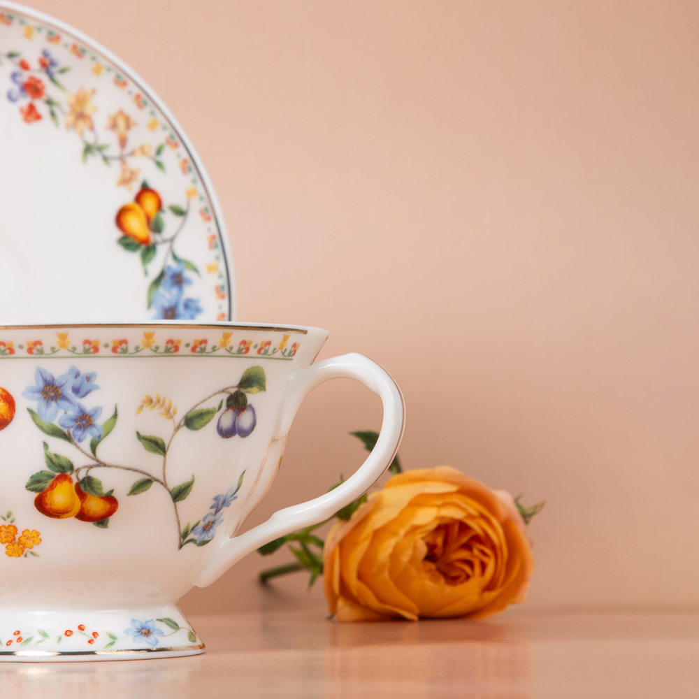 MILLIMI Виола Набор чайный 2 пр., 220мл, 15см, фарфор, арт.№ 802-492