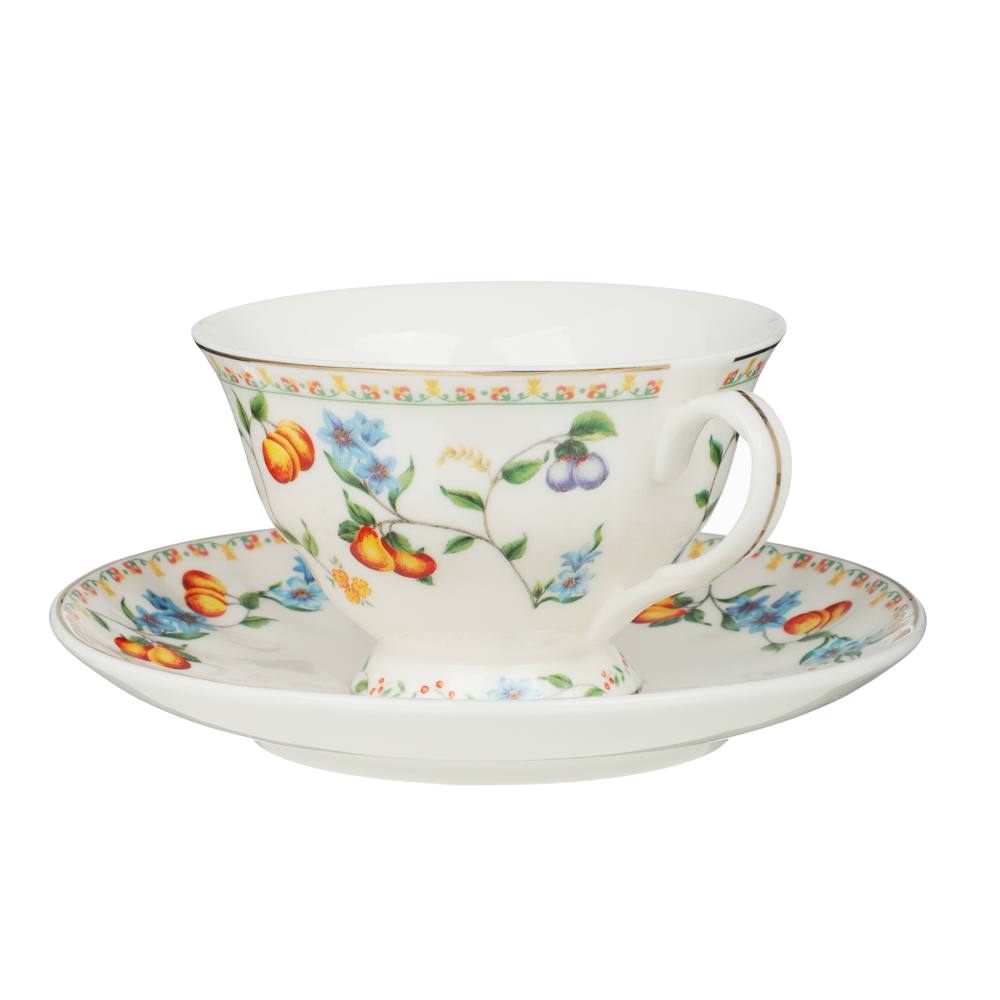 MILLIMI Виола Набор чайный 2 пр., 220мл, 15см, фарфор, арт.№ 802-492