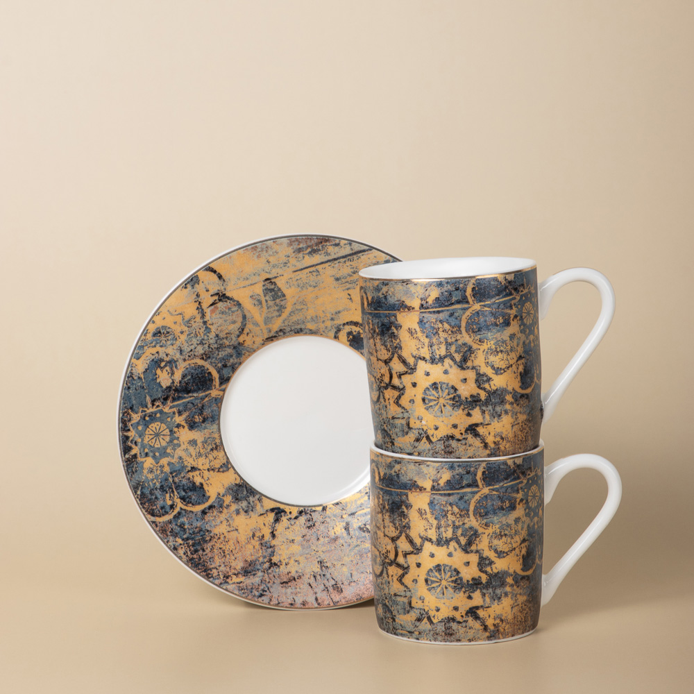 MILLIMI Деко Набор кофейный 4 пр., 100мл, 12,5см, фарфор, арт.№ 802-494