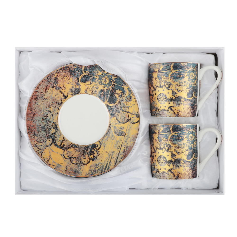 MILLIMI Деко Набор кофейный 4 пр., 100мл, 12,5см, фарфор, арт.№ 802-494