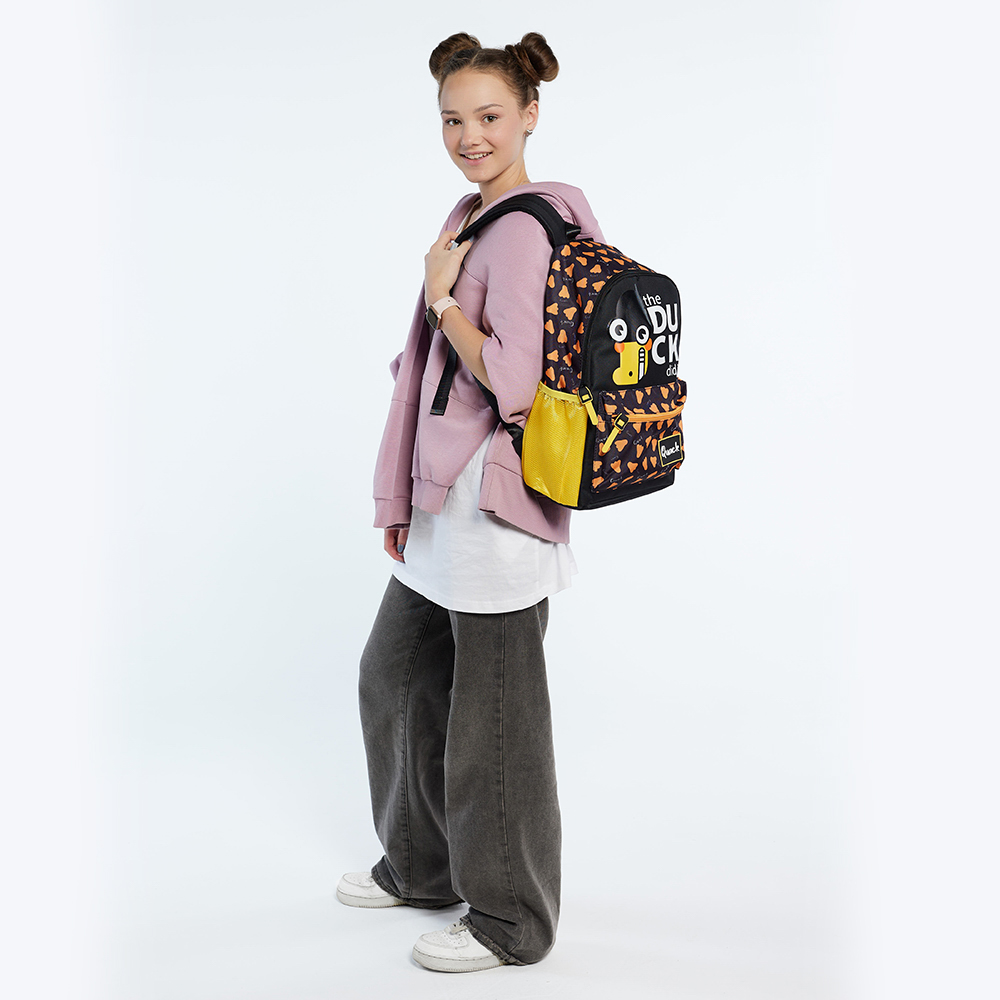 УТКА СДЕЛАЛА ЭТО Рюкзак подростковый, 41x29x18см, 1 отд., 4 карм., плотный ПЭ, закрытые молнии, арт.№ 254-654