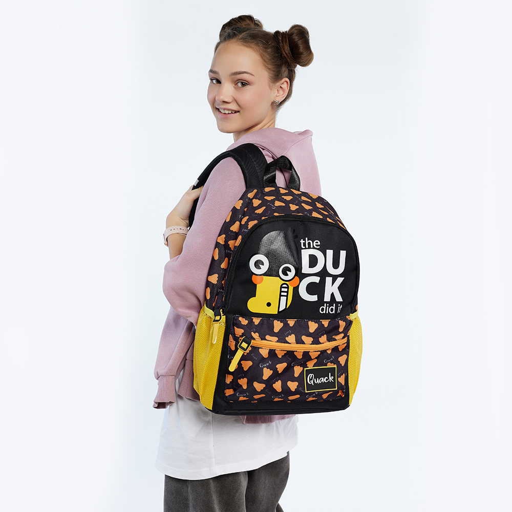 УТКА СДЕЛАЛА ЭТО Рюкзак подростковый, 41x29x18см, 1 отд., 4 карм., плотный ПЭ, закрытые молнии, арт.№ 254-654