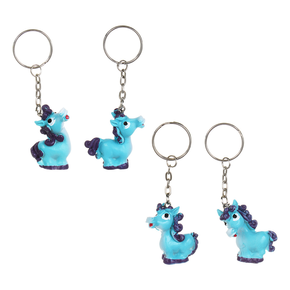 СНОУ БУМ Брелок лошадка 4 см, полистоун, 4 дизайна, арт.№ 705-014