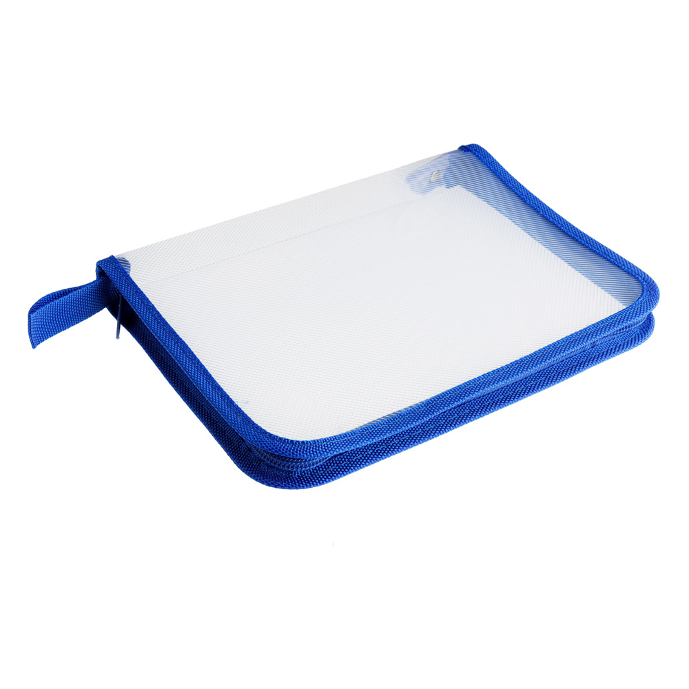 Папка для тетрадей А5, на круговой молнии, 450мкм, ПВХ, 3 цвета молнии, арт.№ 583-162