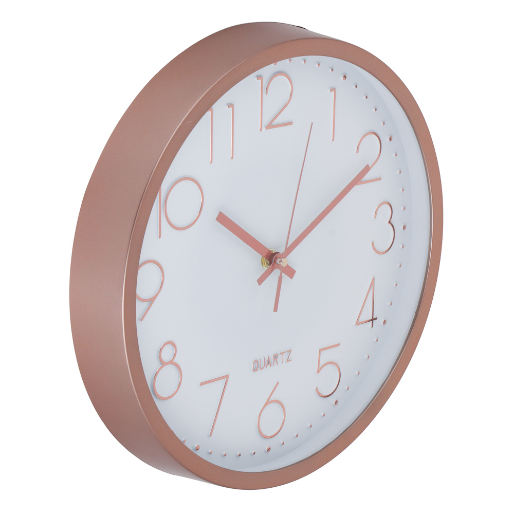 LADECOR CHRONO Часы настенные круглые, пластик, d30 см, 1xAA, оправа цвет золотой, арт.06-12, арт.№ 581-269