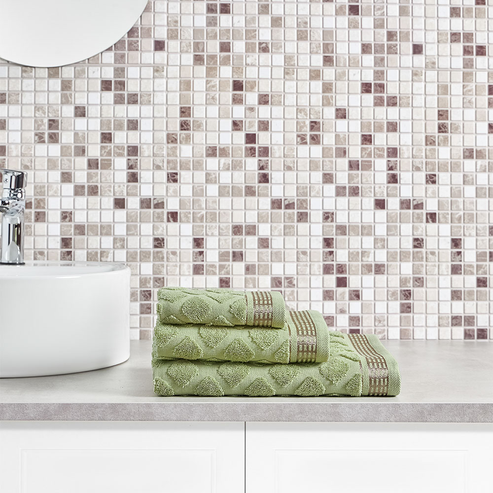 PROVANCE Эвкалипт Полотенце махровое, 100% хлопок, 30х50см, 420гр/м, зеленый, арт.№ 484-149