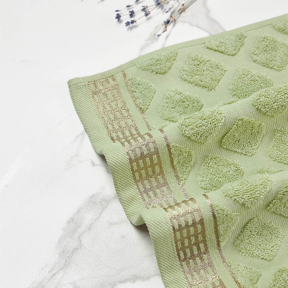 PROVANCE Эвкалипт Полотенце махровое, 100% хлопок, 50х90см, 420гр/м, зеленый, арт.№ 484-150