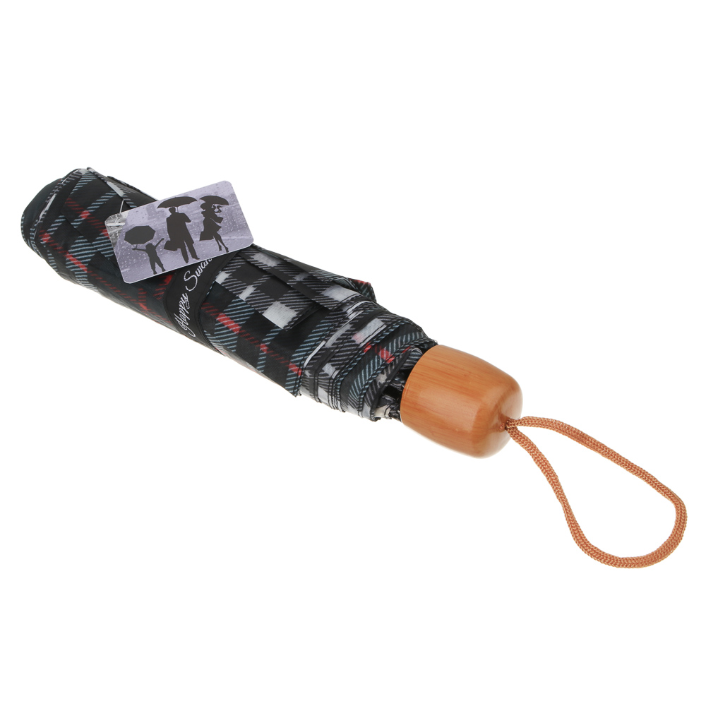 Зонт универсальный, механика, сплав, пластик, полиэстер, 55см, 8 спиц, 6 цветов, арт.№ 302-005