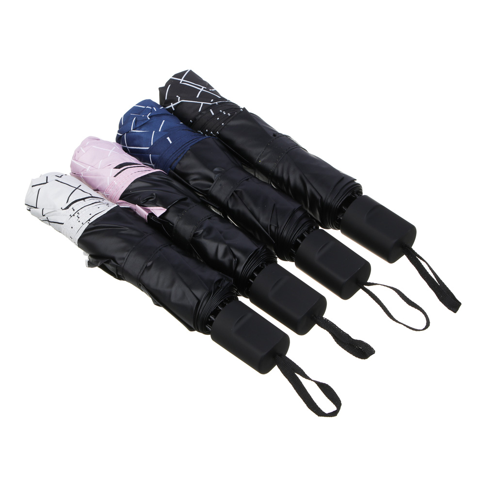 Зонт универсальный, механика, сплав, пластик, полиэстер, 55см, 8 спиц, 4 цвета, арт.№ 302-006