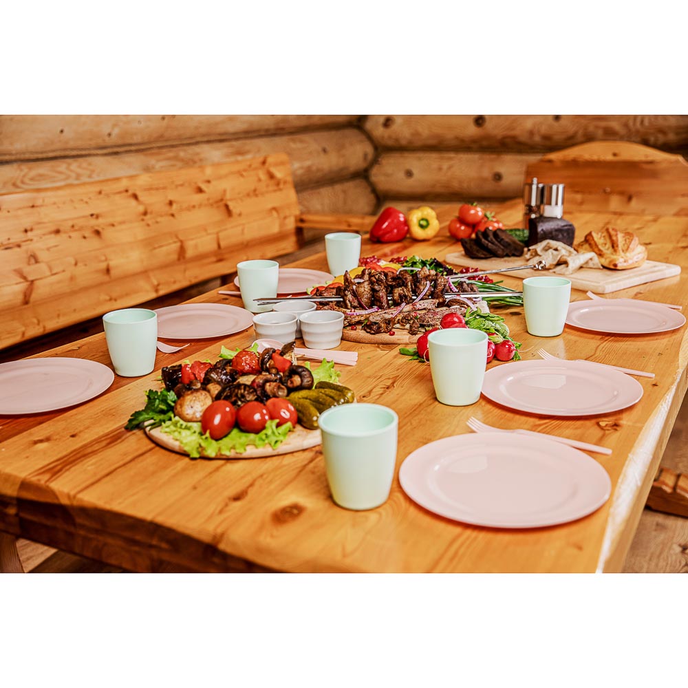 Набор тарелок d=200мм, 3шт, пластик, 2 цвета, арт.№ 861-297