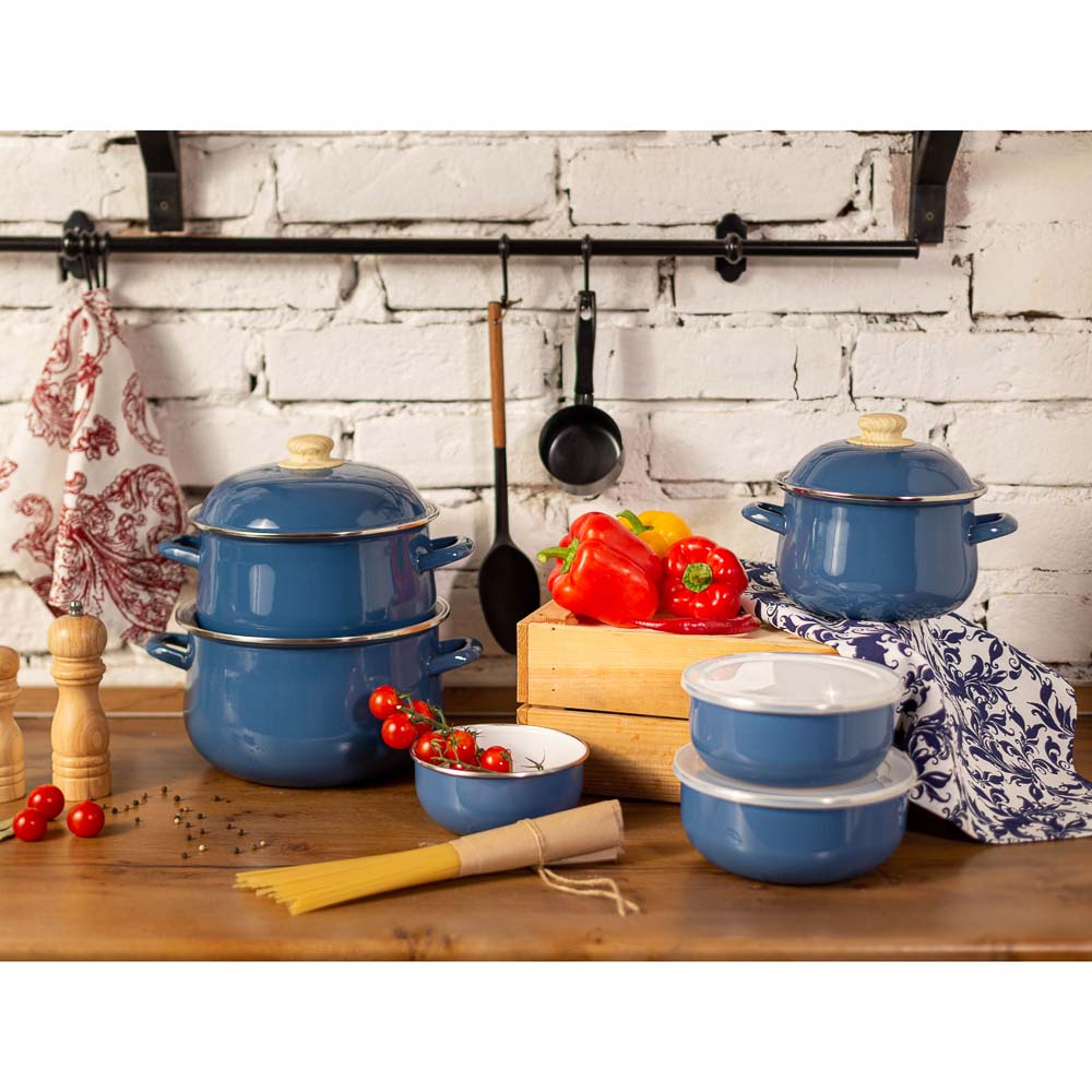 VETTA Глянец Чайник эмалированный 2,5л, синий, арт.№ 894-470