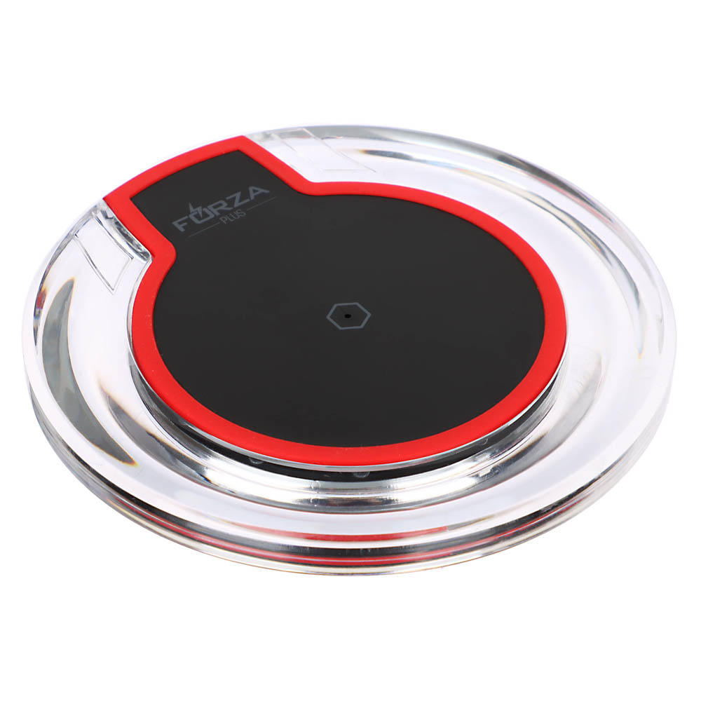 Беспроводное зарядное устройство FORZA Qi Классика, LED подсветка, 5Вт, D10см, 2 цвета, арт.№ 916-152