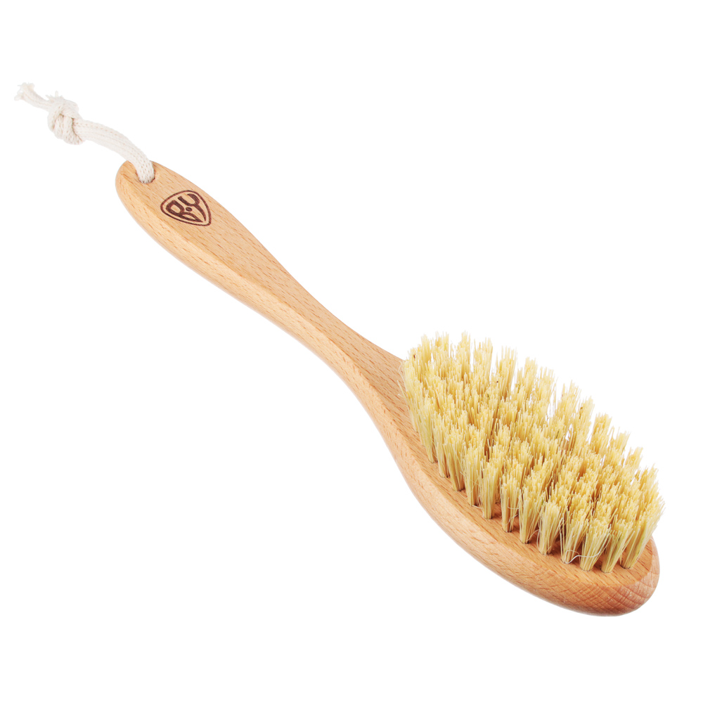 BY Щётка для сухого массажа с натуральной щетиной на буковой ручке 29см, арт.№ 361-129