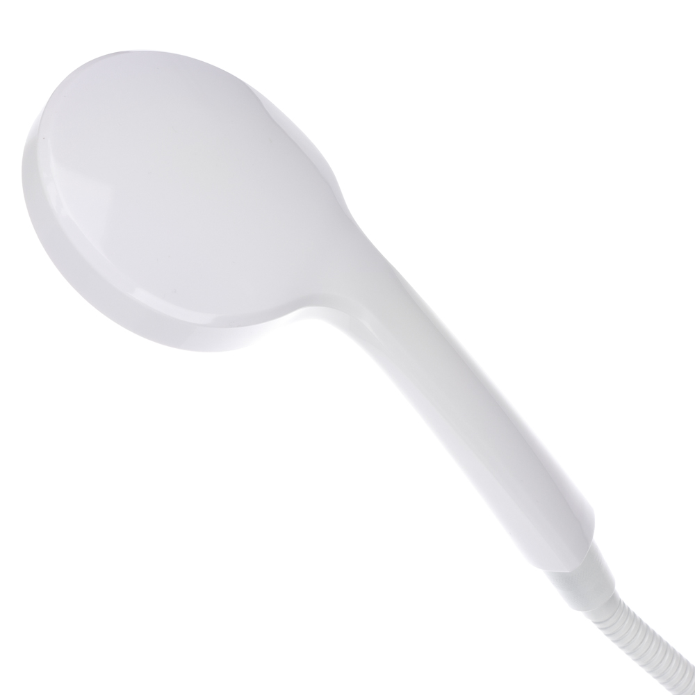 СоюзКран Смеситель для ванны с душем, короткий излив, картридж 35мм, нерж. сталь, белый, SS09-M132, арт.№ 567-089