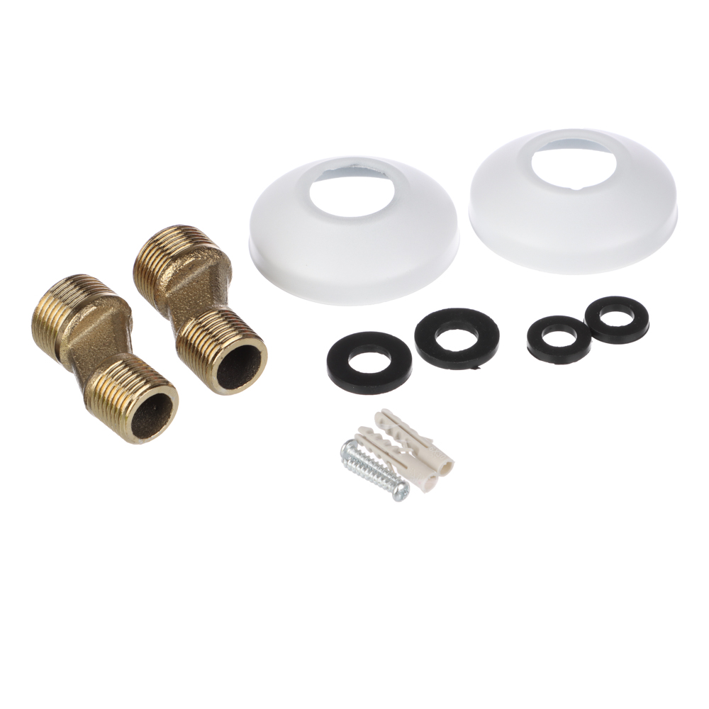 СоюзКран Смеситель для ванны с душем, короткий излив, картридж 35мм, нерж. сталь, белый, SS09-M132, арт.№ 567-089