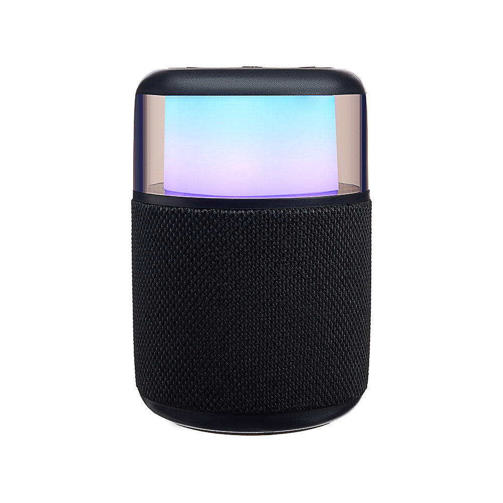 Колонка беспроводная BY GlowSound Mini, 5 Вт,подсветка, 1200мАч, microSD, ВШГ 12x8x8см, черный, арт.№ 443-059