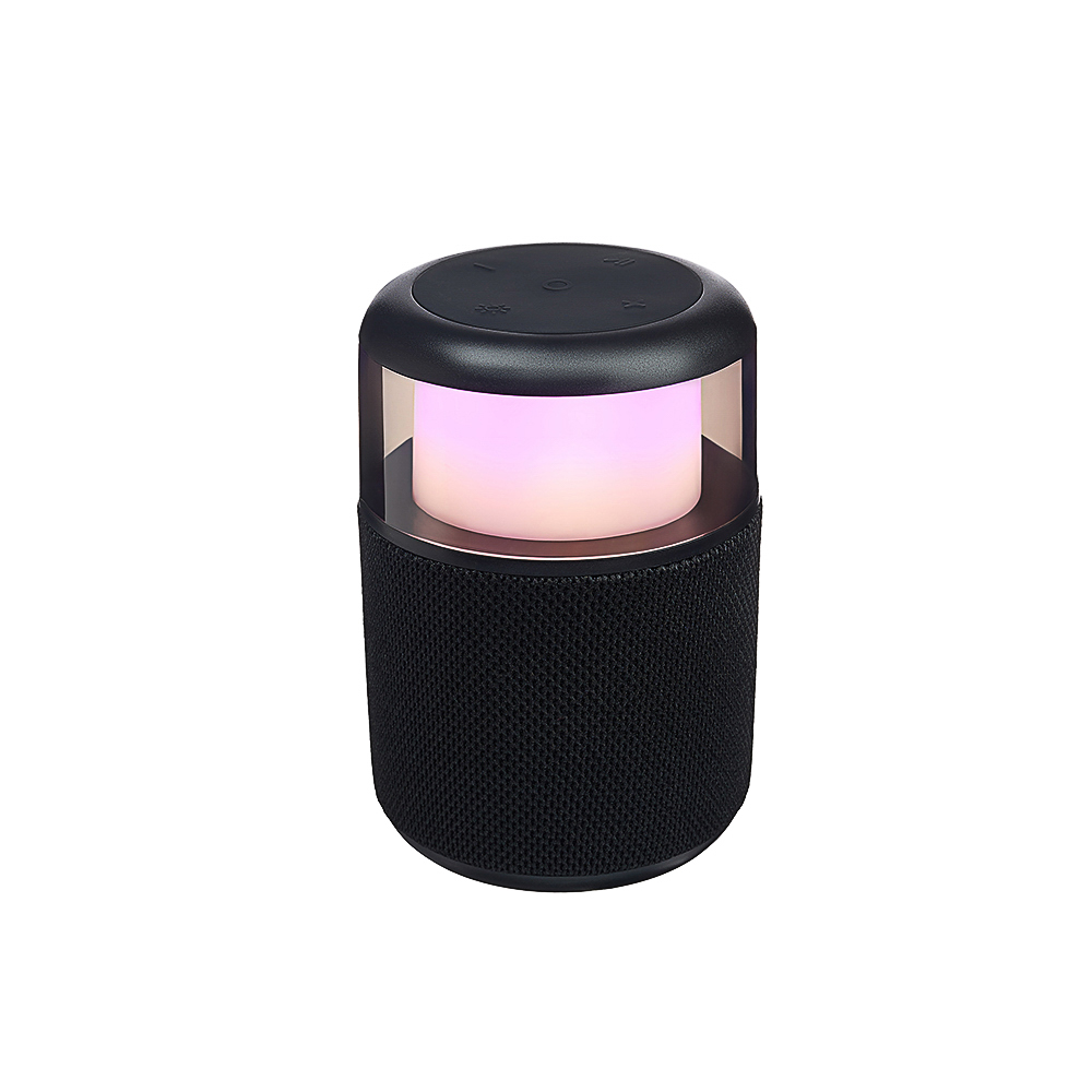 Колонка беспроводная BY GlowSound Mini, 5 Вт,подсветка, 1200мАч, microSD, ВШГ 12x8x8см, черный, арт.№ 443-059