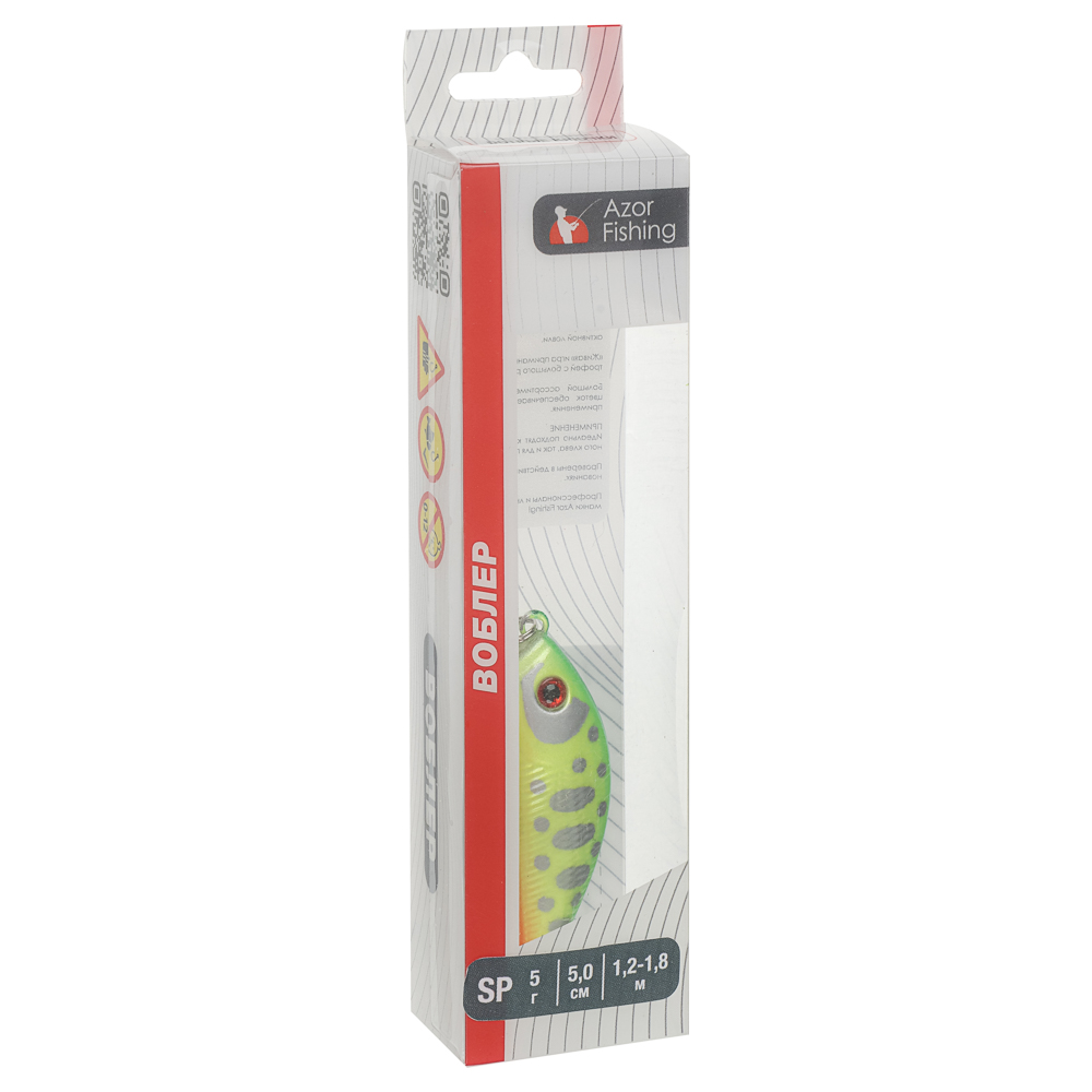Воблер "Лайт Минноу" тм AZOR FISHING, SP, 5,0гр, 50мм, 1,2-1,8 м, 5 цветов, арт.№ 145-139