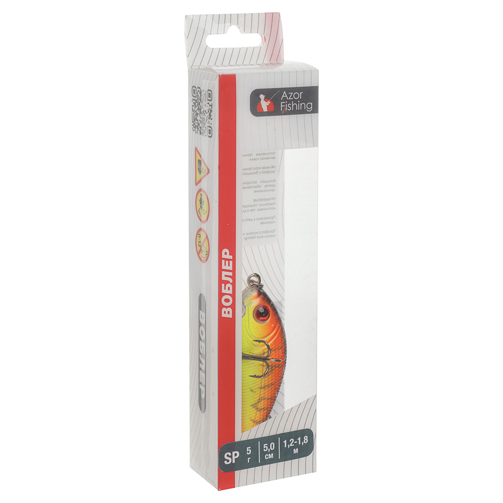 Воблер "Лайт Минноу" тм AZOR FISHING, SP, 5,0гр, 50мм, 1,2-1,8 м, 5 цветов, арт.№ 145-139