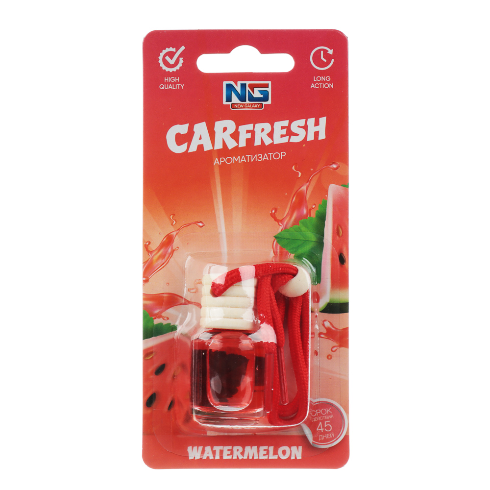 NEW GALAXY Ароматизатор подвесной Carfresh, 7 мл, бабл гам, арбуз,пина колада,новая машина, парфюм, арт.№ 794-623