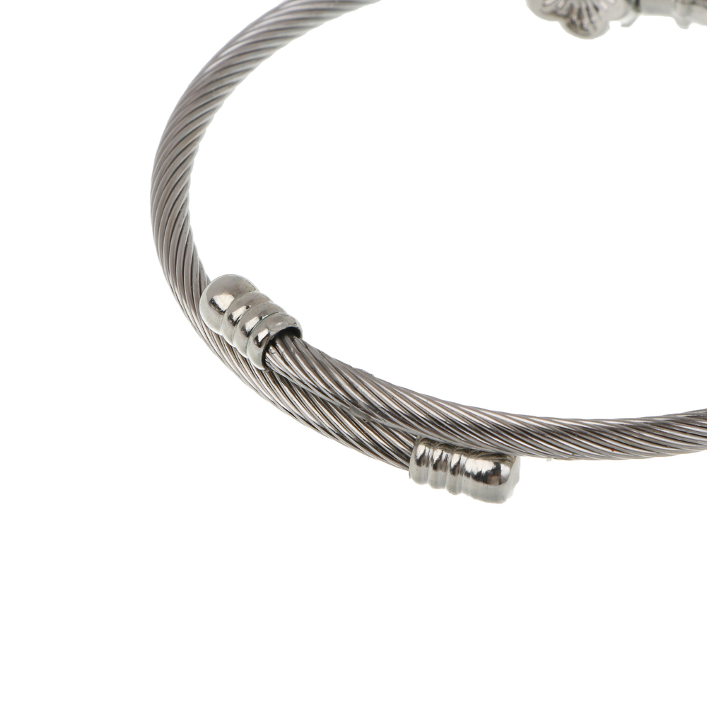 Браслет с шармами d6-7 см, сталь, 3 дизайна, БЖ25-34, арт.№ 023-047