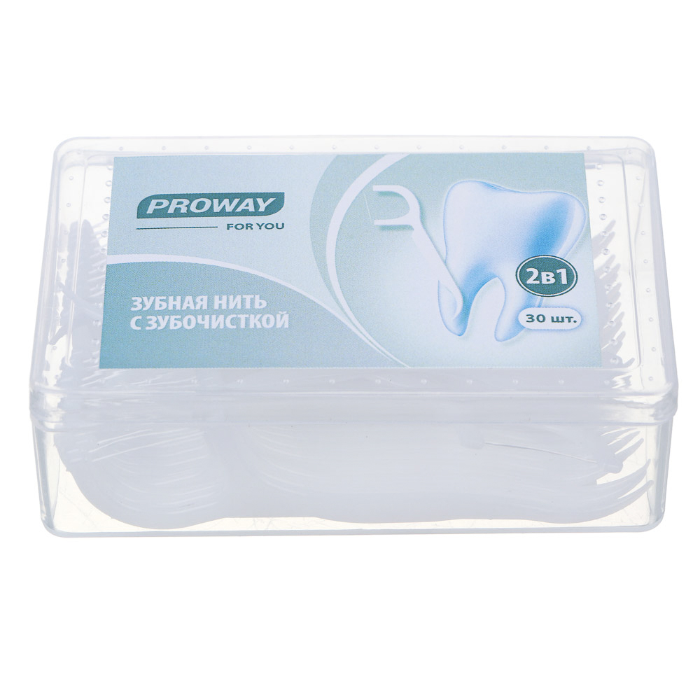 PROWAY Зубочистки пластиковые с зубной нитью, 30 шт., арт.№ 983-024