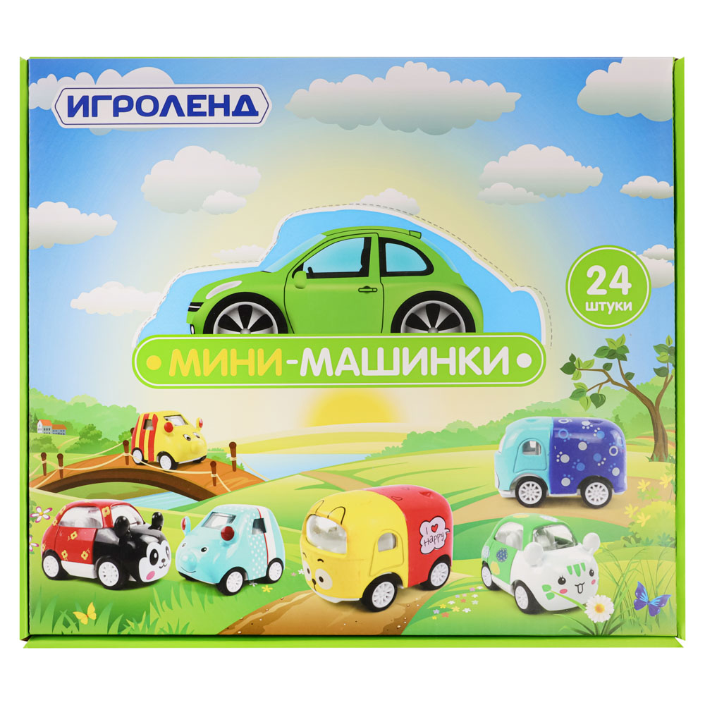 ИГРОЛЕНД Машинка, металл, ABS, 5x3x3см, 8 дизайнов, арт.№ 292-143