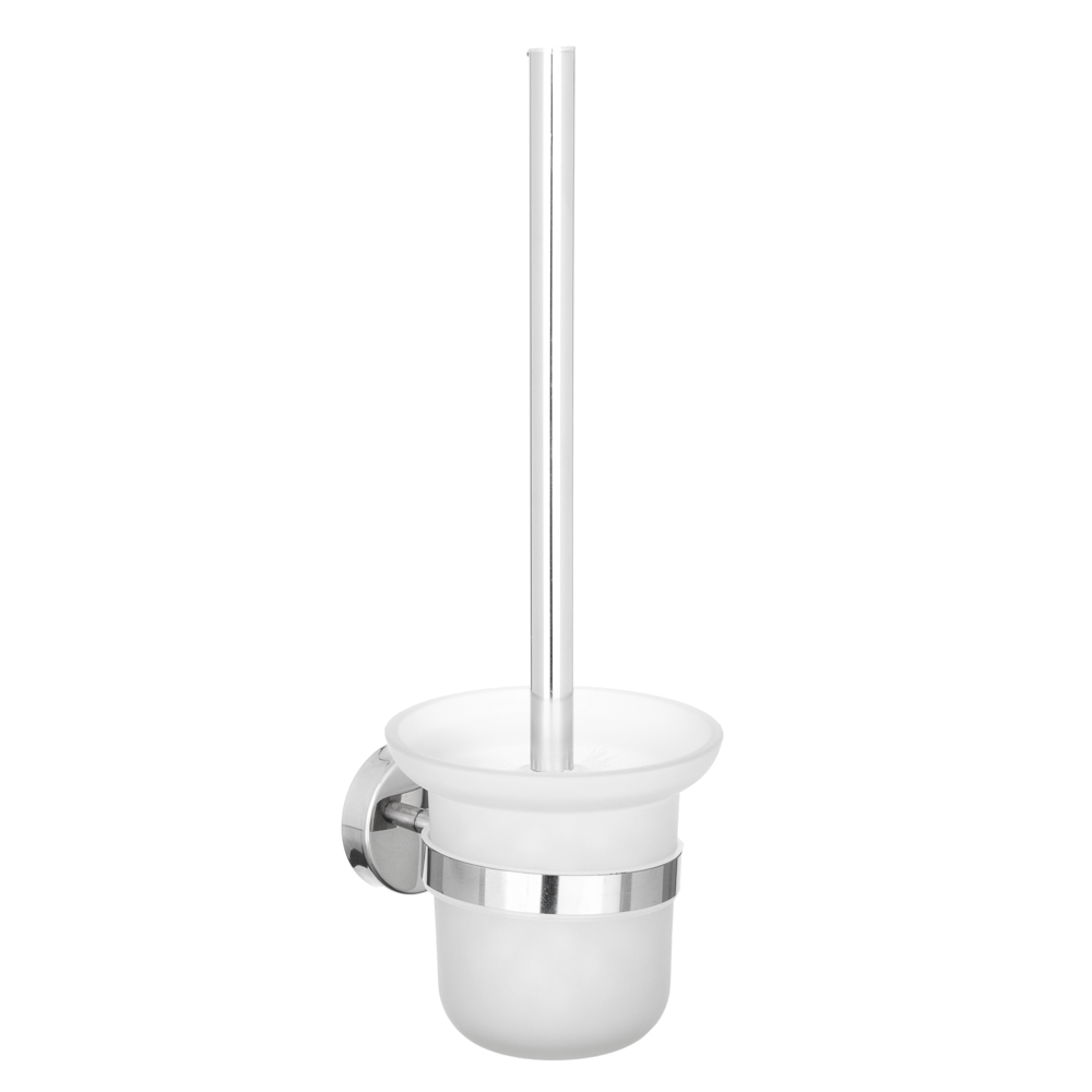 VETTA Ёрш для туалета настенный, скрытое крепление, хром, стекло, нерж.сталь, арт.№ 542-056