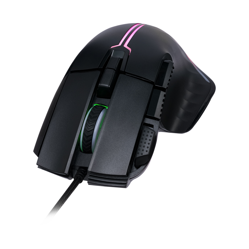 BY Игровая мышь проводная Saiga 12000dpi,9D,PMW3360,RGB,220см, арт.№ 405-060