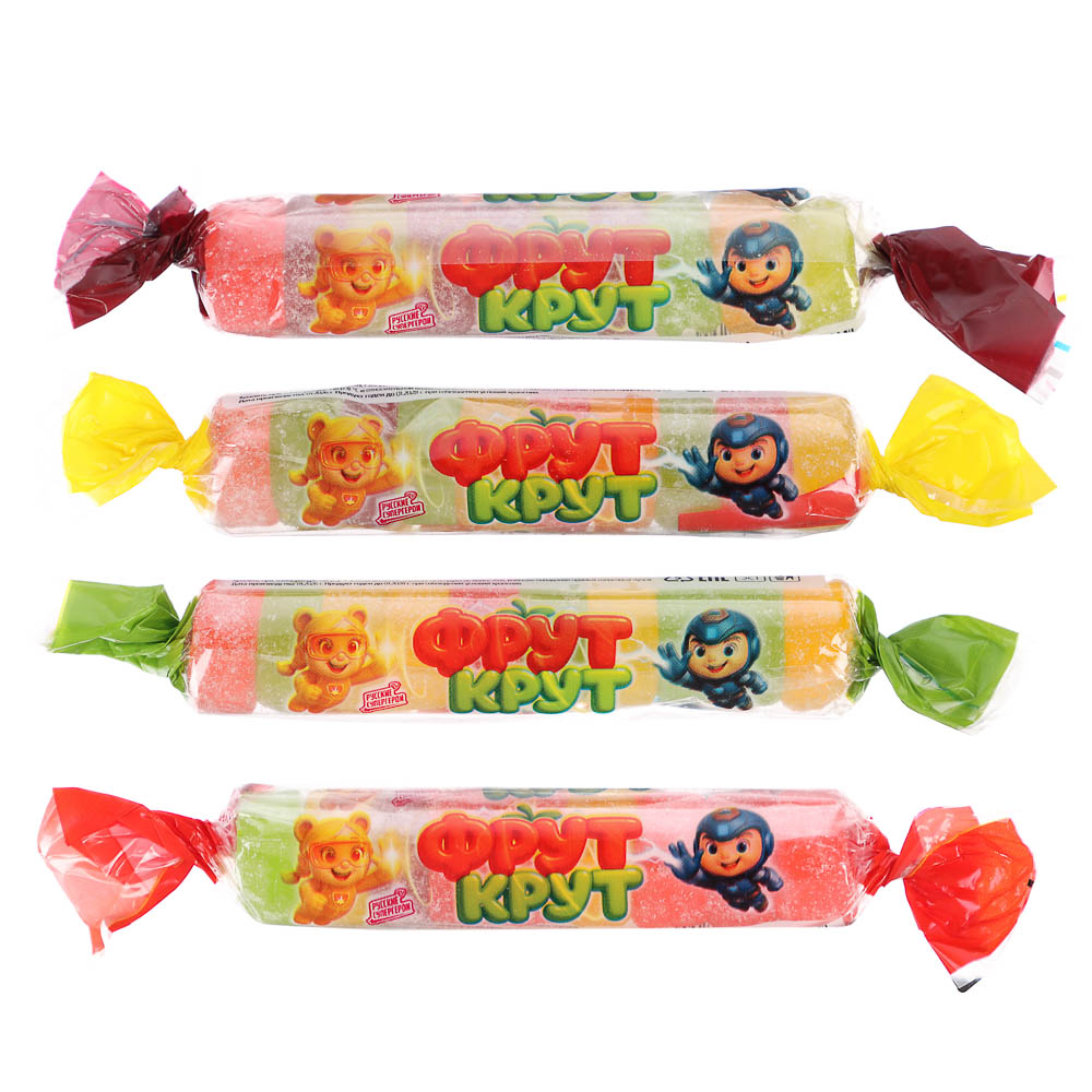 BY Русские Супергерои Жевательный мармелад вкус клубника/яблоко/апельсин/виноград/ананас 29 гр., арт.№ 347-536